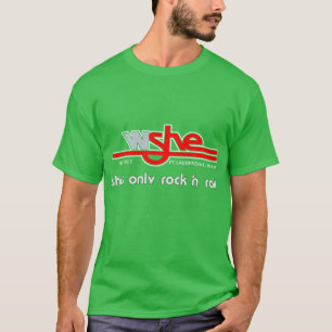 WSHE FM 1035 Shes Only Rock N Roll Geschenkjunge T-Shirt