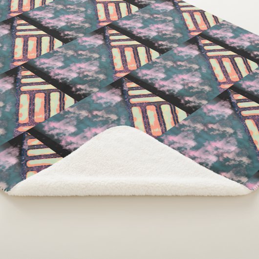 WSSBX - PINK TILE Sherpa Blanket Sherpadecke (3/4)