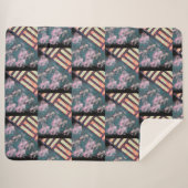 WSSBX - PINK TILE Sherpa Blanket Sherpadecke (Vorderseite (Horizontal))