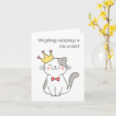 Wszystkiego najlepszego w dniu urodzin, Polnisch Karte (Gelbe Blume)