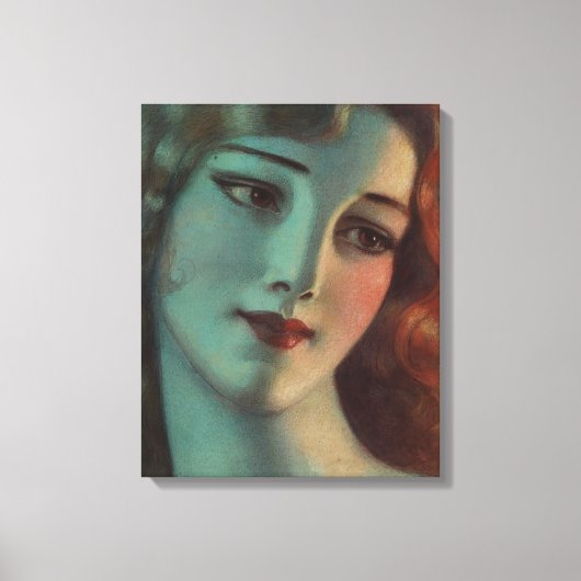 WT Benda Beautiful Art Deco Lady Diptych Leinwanddruck (Vorderseite)