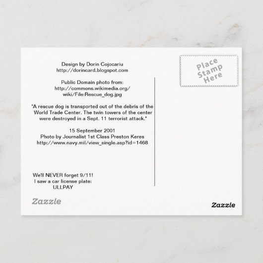 WTC6 POSTKARTE (Rückseite)