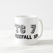WTC 7 fiel bei freier Sturzgeschwindigkeit Kaffeetasse (VorderseiteRechts)