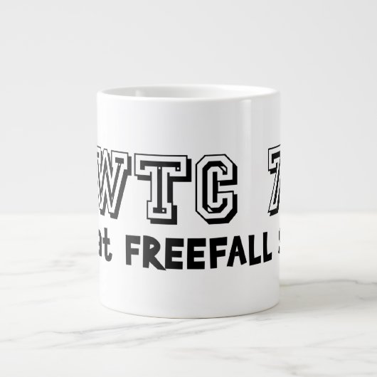WTC 7 geht mit freier Geschwindigkeit zurück Jumbo-Tasse (Vorderseite)