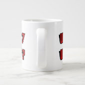 WTC 7 WTF? Red Black Letters Jumbo-Tasse (Rückseite)