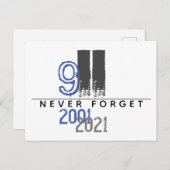 WTC 911 Gray Vergiss nie 20 Jahre Postkarte (Vorne/Hinten)