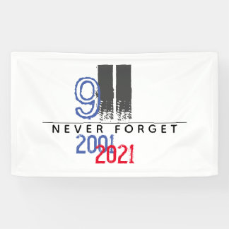WTC 911 Patriotic Vergiss nie 20 Jahre Banner