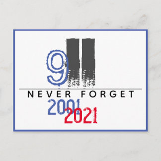 WTC 911 Patriotic Vergiss nie 20 Jahre Postkarte