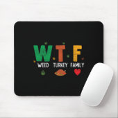 Wtf1 Wein Truthahn Fußball - Lustiger Thanksgiving Mousepad (Mit Mouse)