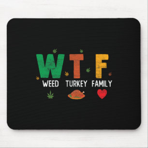 Wtf1 Wein Truthahn Fußball - Lustiger Thanksgiving Mousepad