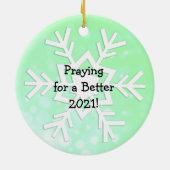 WTF 2020 Santa und Elf in Facemask Keramik Ornament (Hinten)