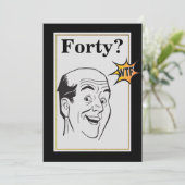 wtf 40. Geburtstag Party Funny Mens Geburtstag Einladung (Stehend Vorderseite)