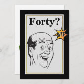 wtf 40. Geburtstag Party Funny Mens Geburtstag Einladung (Vorne/Hinten)
