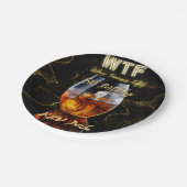 WTF 50 Men's 50. Geburtstagsparty Pappteller (Schrägansicht)