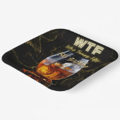 WTF 50 Men's 50. Geburtstagsparty Pappteller (Gewinkelt)