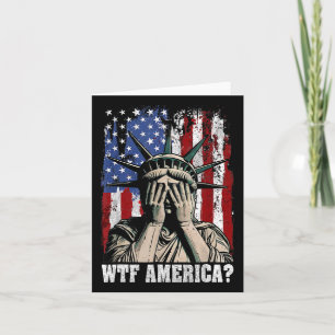 Wtf America Anti-Trump-Statue der Freiheit USA Fla Karte