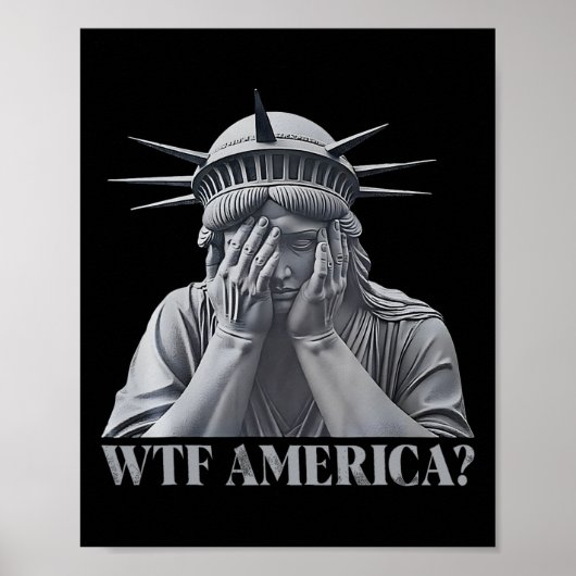 Wtf Amerika - Anti-Trump-Politik und Demokratie Poster (Vorne)