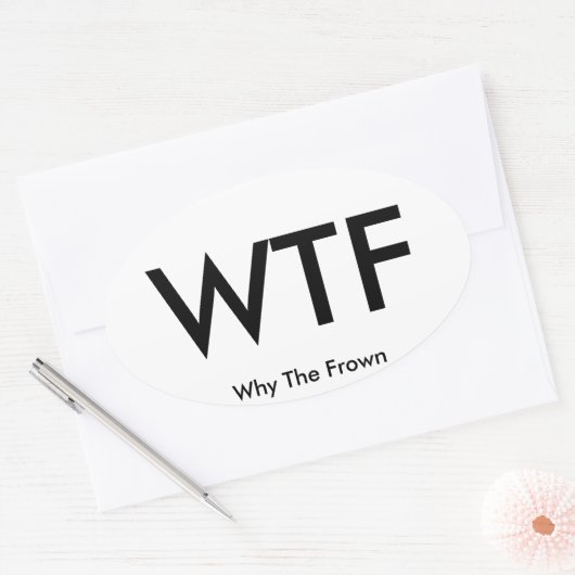 WTF-Aufkleber (Blatt 4) Ovaler Aufkleber (Umschlag)