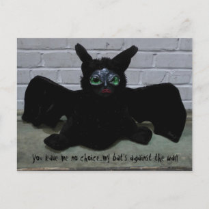 WTF Bat Creature Postcard Postkarte