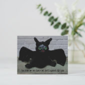 WTF Bat Creature Postcard Postkarte (Stehend Vorderseite)