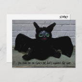 WTF Bat Creature Postcard Postkarte (Vorne/Hinten)