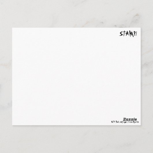 WTF Bat Creature Postcard Postkarte (Rückseite)