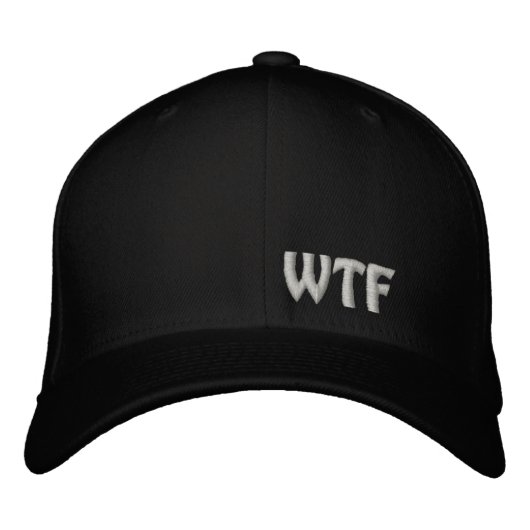 WTF bestickte Baseball-FlexFit-Wollkappe Kappe (Vorderseite)