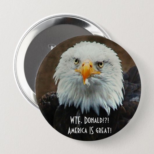 WTF Donald? Weißkopfseeadler Button (Vorne & Hinten)