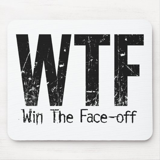 WTF: Gewinnen Sie das Gesicht-off (Hockey) Mousepad (Vorne)