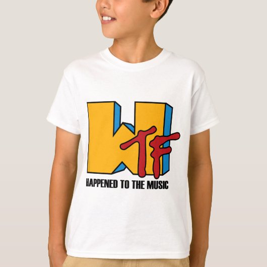 WTF ist Music passiert - Funny Retro 80er T-Shirt (Vorderseite)