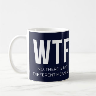 WTF Minimalistisch Typografie-Design Kaffeetasse