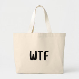 WTF Minimalistischer Lustiger Ästhetik Canvas Jumbo Stoffbeutel