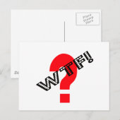 WTF mit Fragezeichen Postkarte (Vorne/Hinten)