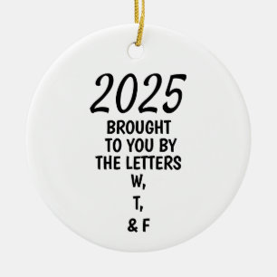 WTF-Ornament, Lustiges Secret Santa, Kollege Keramik Ornament
