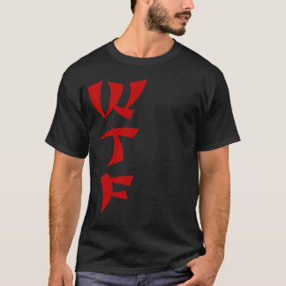 WTF rotes Drache-Mangan-T-Shirt-Schwarzt-stück T-Shirt