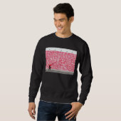 (WTF) Schwarzes grafisches Sweatshirt (Vorne ganz)