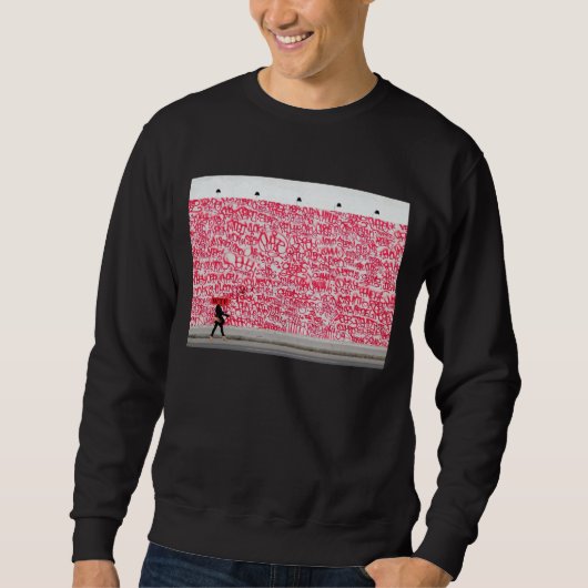 (WTF) Schwarzes grafisches Sweatshirt (Vorderseite)