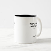 WTF Tasse - zwei Ton b&w (VorderseiteRechts)