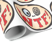 WTF Text-Kopf Geschenkpapier (Rolleneckpunkt)