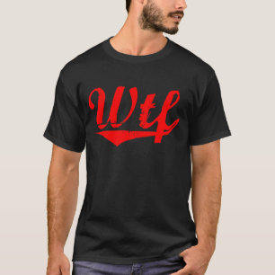 WTF Uni-Buchstaben - Rot T-Shirt