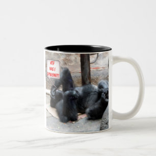 "WTF WAR DENKENDE" - Kater-Tasse I Zweifarbige Tasse