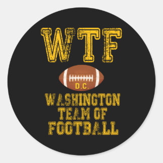 Wtf Washington Team of Football DC Runder Aufkleber