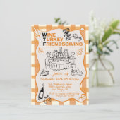 WTF Wein Türkei Freundlicher Erntedank Einladung (Stehend Vorderseite)