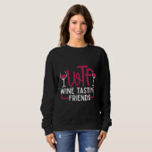Wtf Weinverkostung Freunde 35 Sweatshirt (Vorne ganz)