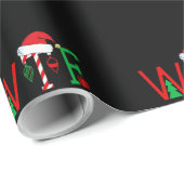 WTF Where The Fun Funny Christmas for Mens Womens Geschenkpapier (Rolleneckpunkt)