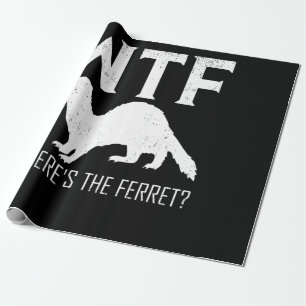 WTF Where's The Ferret Animal Gift Geschenkpapier