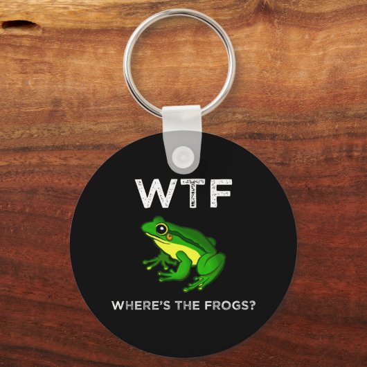 WTF - Where's The Frogs? Schlüsselanhänger (Vorderseite)