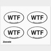 WTF willkommen in Florida Ovaler Aufkleber (Blatt)