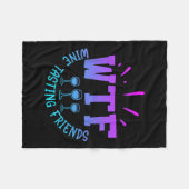 Wtf Wine Tasting Friends Drinking Funny Saying Quo Fleecedecke (Vorderseite (Horizontal))