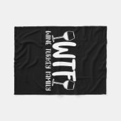 Wtf Wine Turkey Family Fleecedecke (Vorderseite (Horizontal))